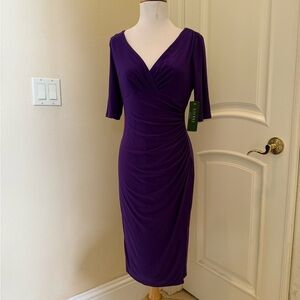 Ralph Lauren Deep Purple jersey knit Dress